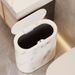 Cross-Border Oval Push-Top Trash Can, Bathroom Gap Plastic Bin, Classified Storage Wastebasket, Household Bin_maomaolike.com