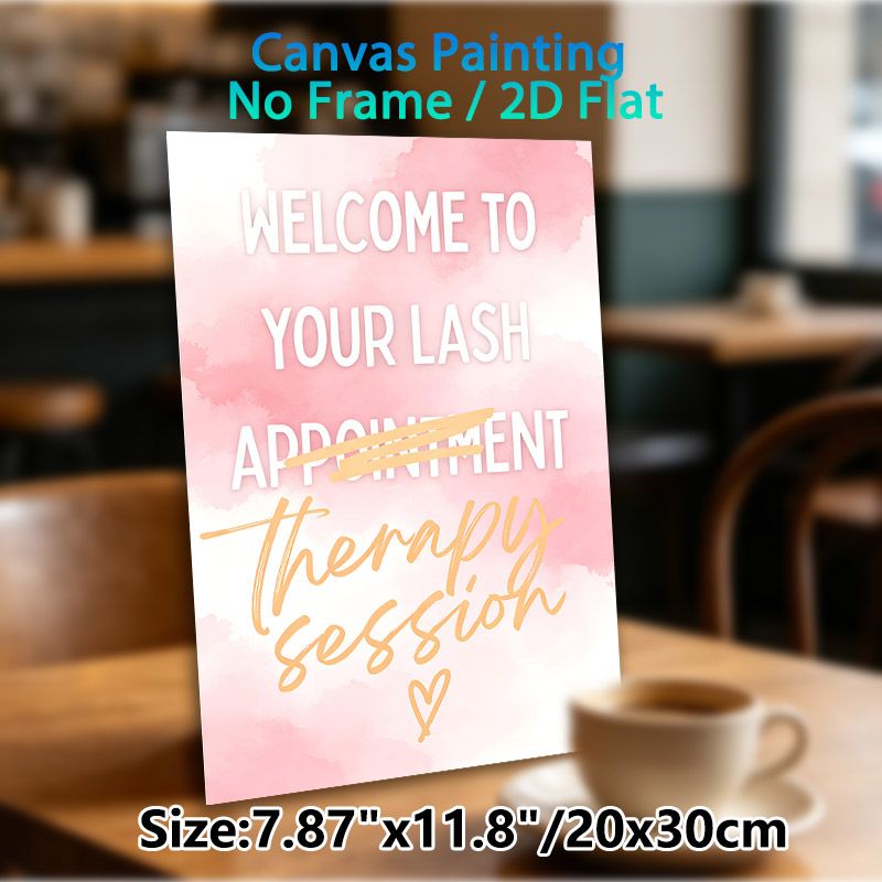 Lash Therapy Session Welcome Painting Poster, Soft Pink Watercolor Style Poster, Playful Humorous Text Design, Ideal For Beauty Salons And Lash_maomaolike.com