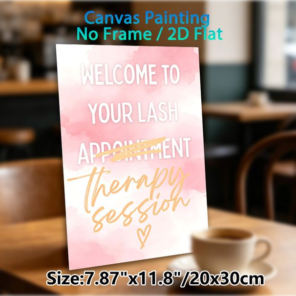 Lash Therapy Session Welcome Painting Poster, Soft Pink Watercolor Style Poster, Playful Humorous Text Design, Ideal For Beauty Salons And Lash_maomaolike.com