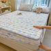 Washed Cotton Quilted Thickened Single Piece Protector Dustproof Non-Slip Mattress Cover_maomaolike.com
