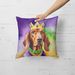 Redbone Coonhound King Of Mardi Gras Throw Pillow Machine Washable, Indoor Outdoor Decorative Pillow For Couch, Bed Or Patio, 18Hx18W_maomaolike.com