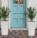 Indoor/Outdoor Modern Rattan Design Square Planter, 22.6 Inch White Plastic Large Planter With Automatic Watering System For Home And Garden (White, 22.6 Inch - 2 Pack)_maomaolike.com