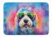 Old English Sheepdog Hippie Dawg Memory Foam Kitchen Mat Machine Washable Anti-Fatigue Mat Cushion Comfort Bath Mat Or Kitchen Rug_maomaolike.com