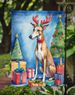 Greyhound Christmas Reindeer Garden Flag Mailbox Flag Decorative Yard Flag Banner Outside Patio Artwork Yard Flower Beds, Garden Size, Multicolor_maomaolike.com