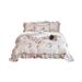 1 French Style 100S High-Count Four-Piece Set Romantic Rose Print Ruffled Edge Duvet Cover Pure Cotton For 1.8m Bed_maomaolike.com