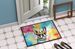 Boston Terrier Hippie Dawg Doormat Front Door Mat Indoor Outdoor Rugs For Entryway, Non Slip Washable Low Pile, 24H X 36W_maomaolike.com
