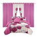 9 Piece Soft All-Season Washed Microfiber Cover Set , Queen/King/Calking Bedding Set With Pillowcases,Bedspread Print Curtains & Solid Curtains,Print, Moisture-Wicking, Soft ,Cooling, Easy Care_maomaolike.com