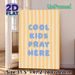 Prayer-focused Painting Poster, Pastel Yellow-White Striped Playful Lettering Poster, Warm Uplifting Design, Ideal For Prayer Rooms And Cozy Living_maomaolike.com