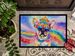 Pug Hippie Dawg Doormat Front Door Mat Indoor Outdoor Rugs For Entryway, Non Slip Washable Low Pile, 24H X 36W_maomaolike.com
