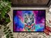 Hippie Animal White Tiger Doormat Front Door Mat Indoor Outdoor Rugs For Entryway, Non Slip Washable Low Pile, 24H X 36W_maomaolike.com
