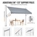 VEVOR 138x47" Patio Awning Retractable Awning Sunshade Shelter With Crank Handle_maomaolike.com