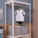 Heavy Duty Clothing Garment Rack, Freestanding Clothing Rack, Portable Closet Wardrobe With 1 Adjustable Wire Shelves 1 Clothe Rod For Hanging Clothes, White_maomaolike.com