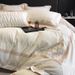 Autumn Winter 100-Count Pure Cotton Brushed Four-Piece Set American Floral Embroidery Skin-Friendly Soft Duvet Cover Bedding_maomaolike.com