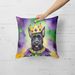 Scottish Terrier King Of Mardi Gras Throw Pillow Machine Washable, Indoor Outdoor Decorative Pillow For Couch, Bed Or Patio, 18Hx18W_maomaolike.com
