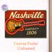Nashville Guitar Painting Poster, Vintage Retro Style Poster With Neon-outlined Electric Guitar & Classic Lettering, Nostalgic Music-themed Decor For_maomaolike.com
