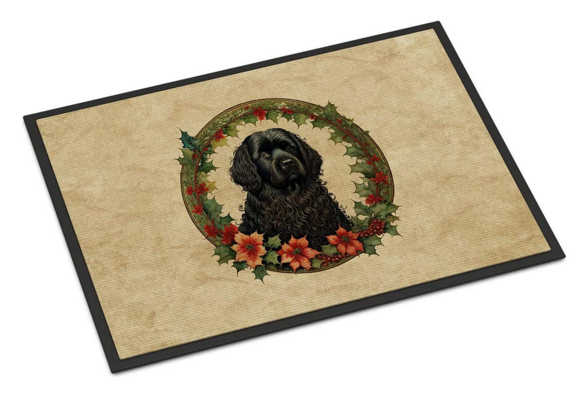 Puli Christmas Flowers Doormat Front Door Mat Indoor Outdoor Rugs For Entryway, Non Slip Washable Low Pile, 24H X 36W_maomaolike.com