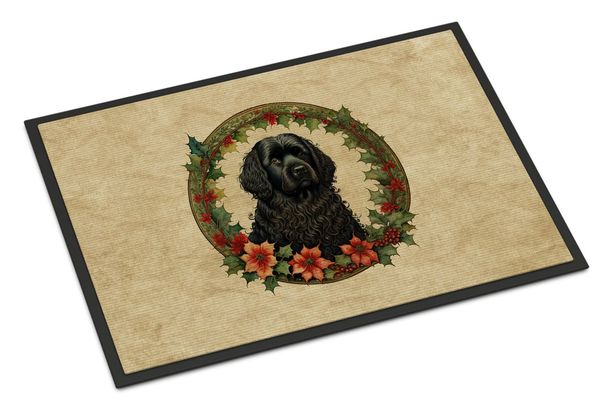 Puli Christmas Flowers Doormat Front Door Mat Indoor Outdoor Rugs For Entryway, Non Slip Washable Low Pile, 24H X 36W_maomaolike.com