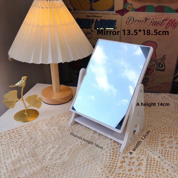 Makeup Desktop Dressing Ins Internet Celebrity Cosmetic Storage Box Home Dormitory Reversible Beauty Mirror_maomaolike.com
