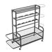 4-Tier Metal Storage Organizer With Rolling Wheels For Basketball Sports Equipment Organizer For Yoga Mat Larger Ball Storage Rack With Baskets And Hooks, Indoor Or Outdoor For Tennis Racket,Football_maomaolike.com