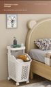 Stitched Laundry Basket Household Dirty Clothes Storage Basket Bathroom Partition Floor To Floor Shelf Narrow_maomaolike.com