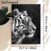 Tiger Themed Painting Poster, Monochrome Realistic Tiger Portrait Poster, Detailed Wildlife Artwork, Ideal For Living Room, Office And Home Decor_maomaolike.com