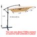 Rectangle 2x3M Outdoor Patio Umbrella Solar Powered LED Lighted Sun Shade Market Waterproof 6 Ribs Umbrella With Crank And Cross Base For Garden Deck Backyard Pool Shade Outside Deck Swimming Pool_maomaolike.com