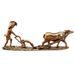 Old Cow Ancient Rural Farming Farmer And Ox Figurine Desktop Decoration Small Brass Metal Craft_maomaolike.com