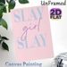 Slay Girl Themed Painting Poster, Pastel Pink & Blue Dual-style Typography Poster, Motivational Inspirational Decor, Suitable For Bedroom And Vanity_maomaolike.com