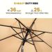 9-foot Outdoor Umbrella, Outdoor Furniture With Pushbutton Tilt And Hand Crank Patio Table Umbrella For Commercial And Residential Pool Beach Yard Umbrellas With 8 Sturdy Ribs_maomaolike.com
