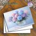 Hydrangea Themed Painting Poster, Soft-toned Oil Painting Style Pastel Pink & Blue Hydrangeas In Glass Vase Poster, Brings Gentle Elegance To Living_maomaolike.com