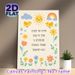 Blessing Text & Cute Nature Elements Painting Poster, Soft Pastel Cartoon Style Poster, Warm Heartening Decor Ideal For Living Room, Bedroom Wall_maomaolike.com