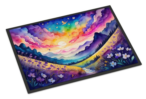 Violets In Color Doormat Front Door Mat Indoor Outdoor Rugs For Entryway, Non Slip Washable Low Pile, 24H X 36W_maomaolike.com