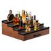 Wooden Tiered Perfume Organizer, Countertop Cosmetic Display Stand With Drawers & Hidden Multi-Functional Storage Layer For Dresser Counter Storage_maomaolike.com