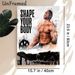 Fitness Motivational Painting Poster, Dynamic Muscular Figure & Gym Scene Poster, Inspiring "Shape Your Body" Design, Ideal For Gym And Home Workout_maomaolike.com