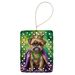 Brussels Griffon King Of Mardi Gras Porcelain Ornament Christmas Tree Hanging Decorations For Home Christmas Holiday, Rectangle, Gift, Multicolor_maomaolike.com