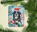 Bernese Mountain Dog Christmas Porcelain Ornament Christmas Tree Hanging Decorations For Home Christmas Holiday, Rectangle, Gift, Multicolor_maomaolike.com