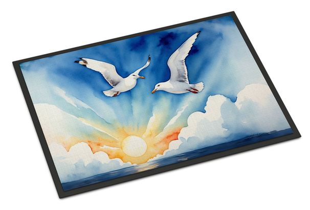 Gulls Soaring High Doormat Front Door Mat Indoor Outdoor Rugs For Entryway, Non Slip Washable Low Pile, 24H X 36W_maomaolike.com