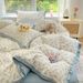 Wholesale INS Girl Heart Romantic Korean Small Floral Four-Piece Princess Style Retro Patchwork Pure Cotton 4-Piece Set_maomaolike.com