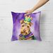 Welsh Terrier King Of Mardi Gras Throw Pillow Machine Washable, Indoor Outdoor Decorative Pillow For Couch, Bed Or Patio, 18Hx18W_maomaolike.com