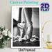 Ballet Pointe Shoes Painting Poster, Monochrome Elegant Ballet Feet Scene Poster, Refined Artistic Decor Ideal For Dance Studio, Bedroom And Living_maomaolike.com