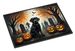 Black Labrador Retriever Spooky Halloween Doormat Front Door Mat Indoor Outdoor Rugs For Entryway, Non Slip Washable Low Pile, 24H X 36W_maomaolike.com