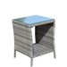 Outdoor Patio Furniture 1 Coffee Table With Clear Tempered Glass_maomaolike.com