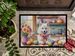 Decorating Easter American Eskimo Doormat Front Door Mat Indoor Outdoor Rugs For Entryway, Non Slip Washable Low Pile, 24H X 36W_maomaolike.com