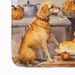 Yellow Lab Fall Kitchen Pumpkins Memory Foam Kitchen Mat Machine Washable Anti-Fatigue Mat Cushion Comfort Bath Mat Or Kitchen Rug_maomaolike.com