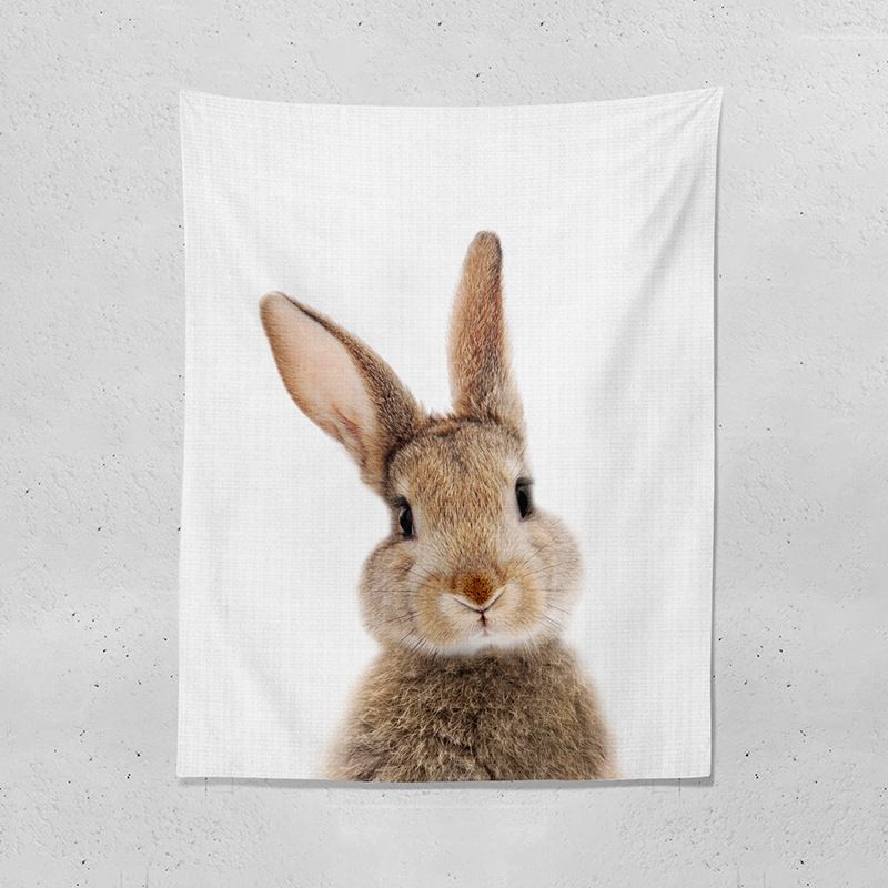 Cute Animal Theme Bunny Children's Baby Parent-Child Room Decoration Background Hanging Bedroom Headboard Decorative Cloth_maomaolike.com