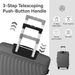 Luggage Sets ABS Hardshell 3pcs Luggage, Lightweight Durable Suitcase Sets Spinner Wheels Suitcase With TSA Lock 20''24''28'' Available(Grey Ash)_maomaolike.com