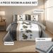4 Piece Soft All-Season Washed Microfiber Cover Set , Queen/King/Calking Bedding Set With Zipper Closure, Sheet, Pillowcases,Print, Moisture-Wicking, Soft ,Cooling, Breathable, Easy Care_maomaolike.com