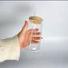 Glass Cup With Lid And Straw 16oz Ice Coffee Cup Skinny And Long Can Beer Cups Glass Set Drinking Glasses With Bamboo Lids Reusable Glass Cups Ideal For Smoothies & Beverages, Clear_maomaolike.com