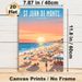 St Jean De Monts Beach Sunset Painting Poster, Vibrant Retro-style Bustling Beach Scene Poster, Evokes Warm Coastal Leisure Mood, Ideal For Home And_maomaolike.com