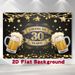 30th Birthday Party Backdrop - 2D Flat Polyester Banner Cheers To 30 Years Design With Mugs, Stars, Photo Booth Props, Party Decor_maomaolike.com